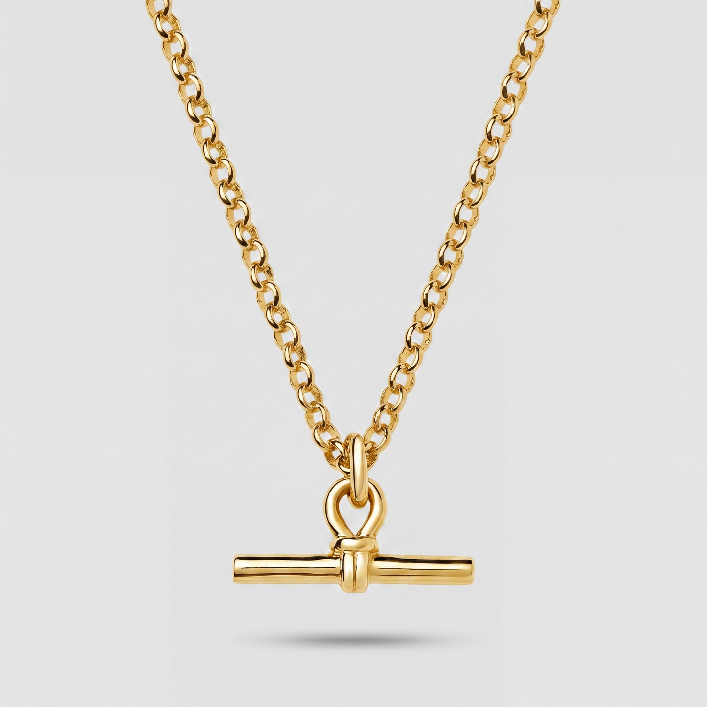 Gold T-Bar Chain Necklace